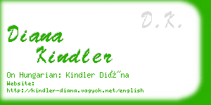 diana kindler business card